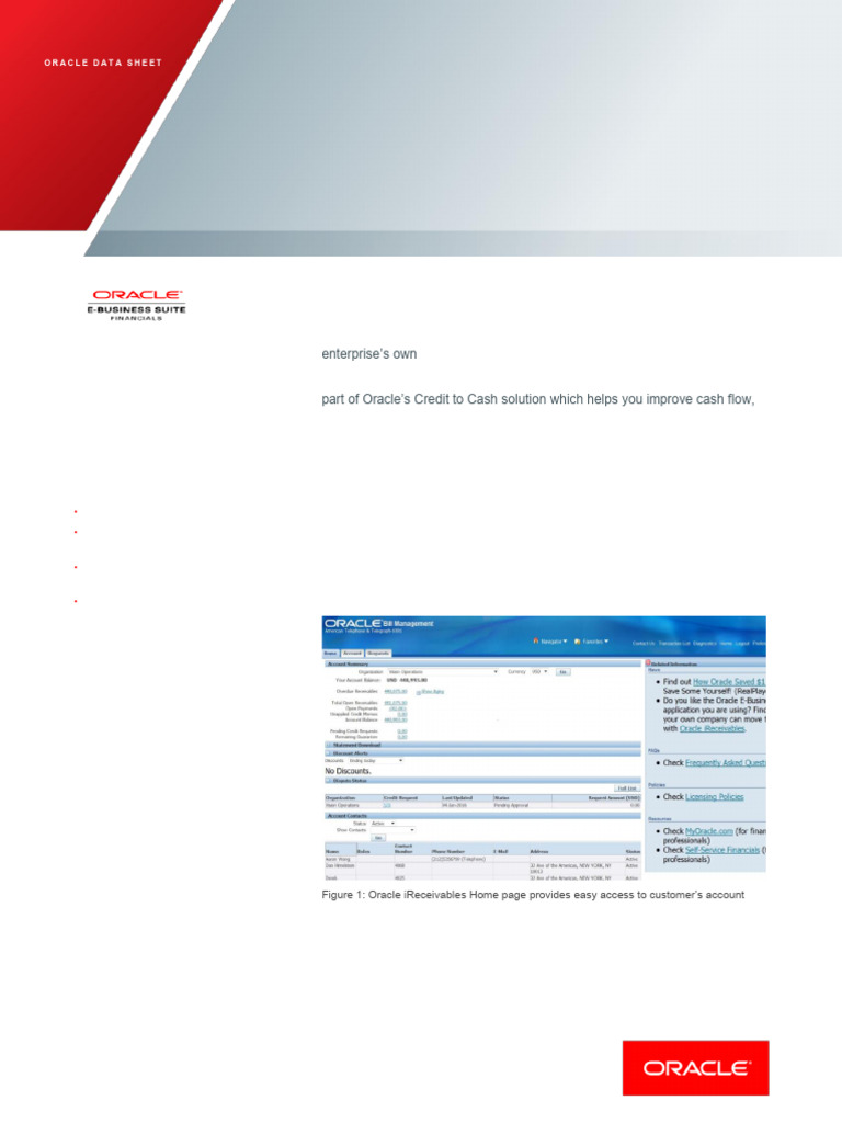 Oracle iReceivables: Streamline Billing & Collections | PDF | Invoice ...