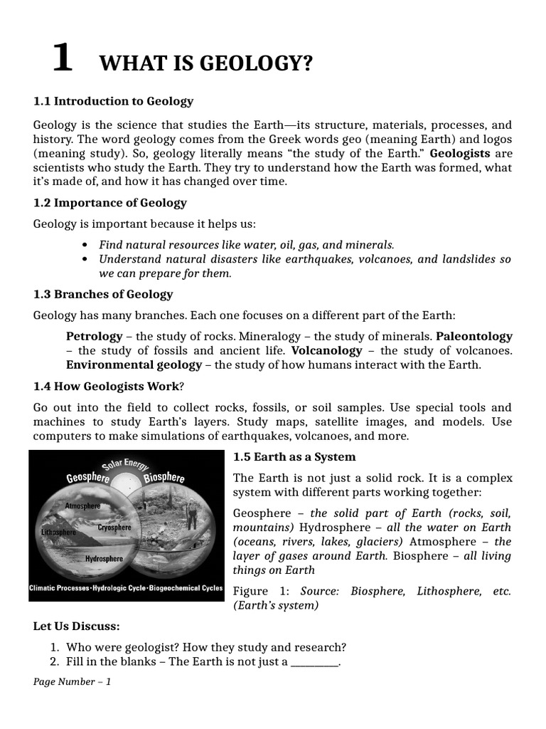 GEOLOGY - 1 To 3 | PDF | Plate Tectonics | Earth Sciences