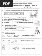 Evs Worksheet Lesson - 5