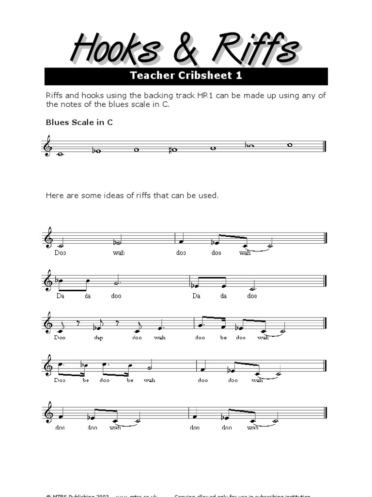 Hooks and Riffs Music Theory Elements Of Music Free 30day Trial