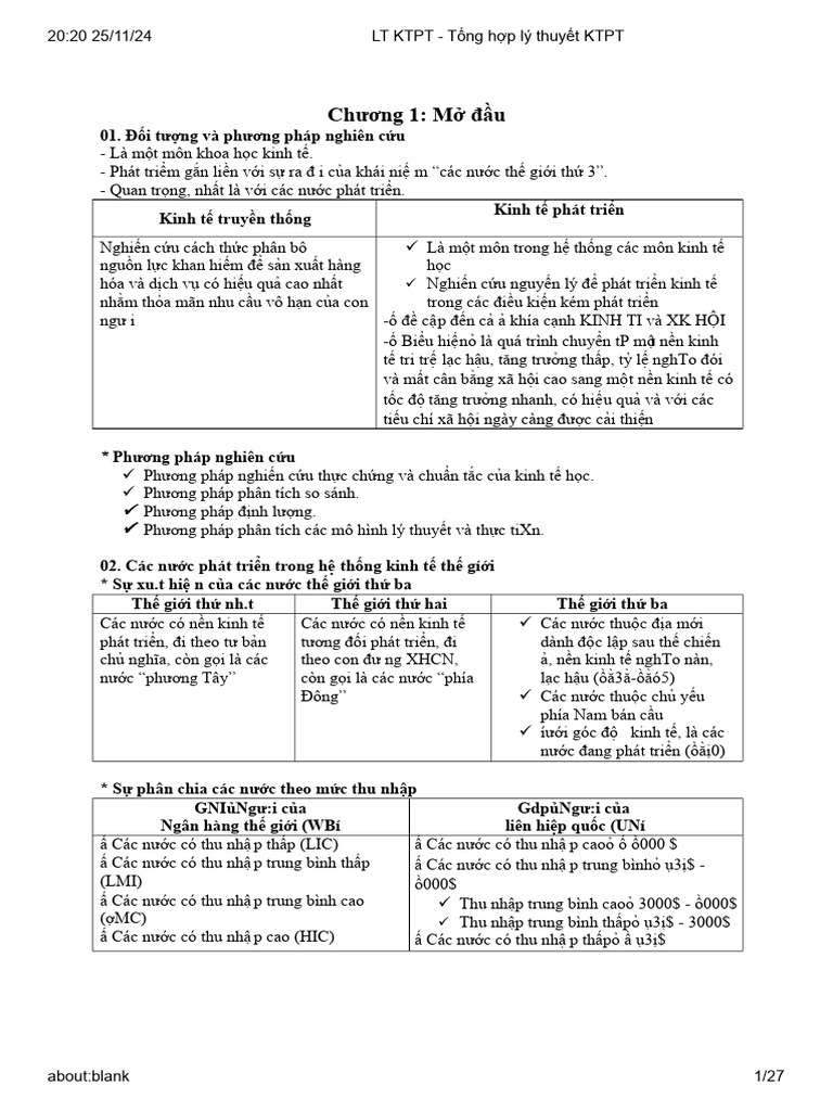 Lt Ktpt - Tổng Hợp Lý Thuyết Ktpt | PDF