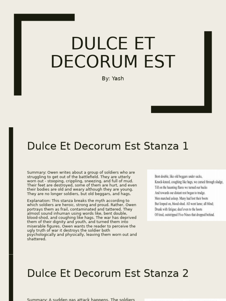 Dulce Et Decorum Est | PDF | Human Rights