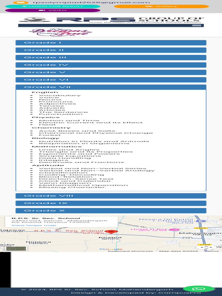 RPS Olympiad Curriculum Overview | PDF