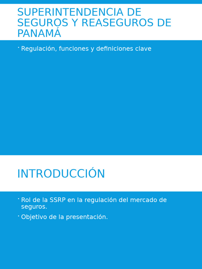 Superintendencia de Seguros Panama | PDF | Seguro | Reaseguro