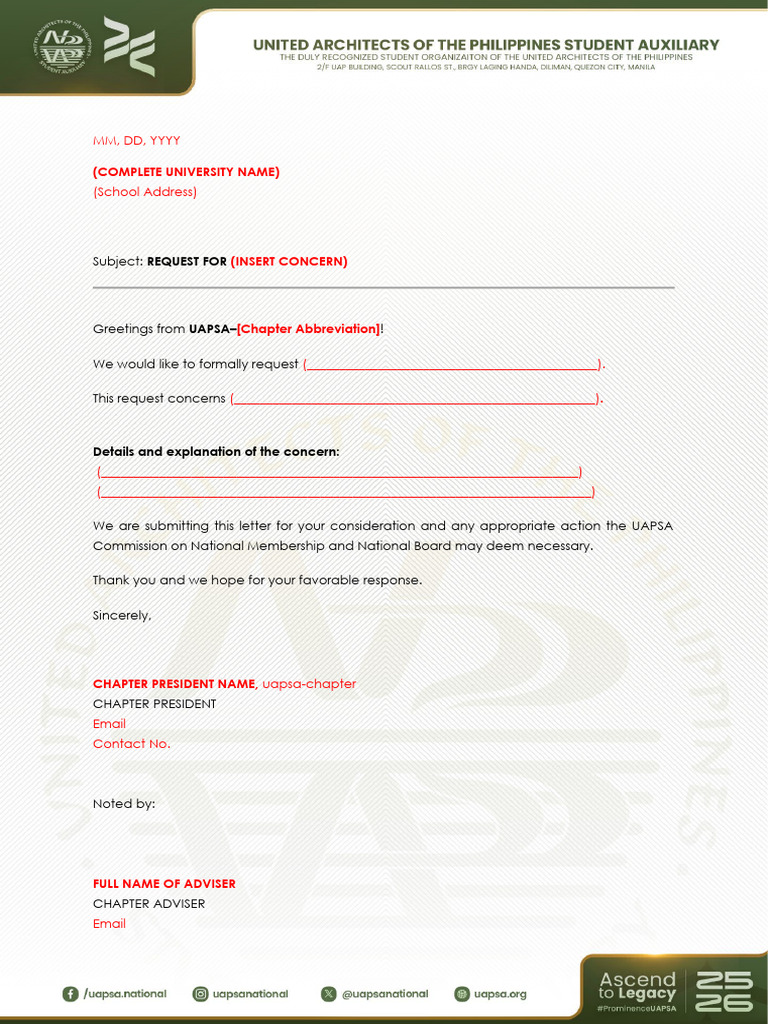 Formal Request Template for UAPSA | PDF