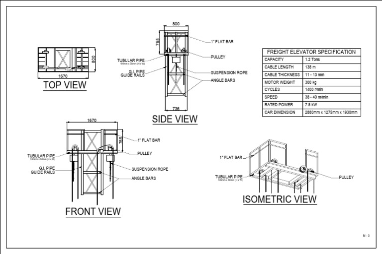 Freight Elevator Specifications Guide | PDF | Elevator | Land Vehicles
