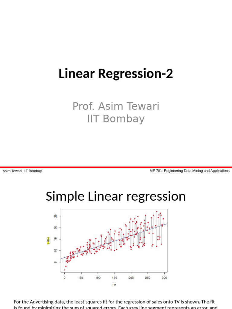 Linear Regression Techniques in Data Mining | PDF | Regression Analysis ...