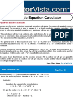 Quadratic Equation Calculator