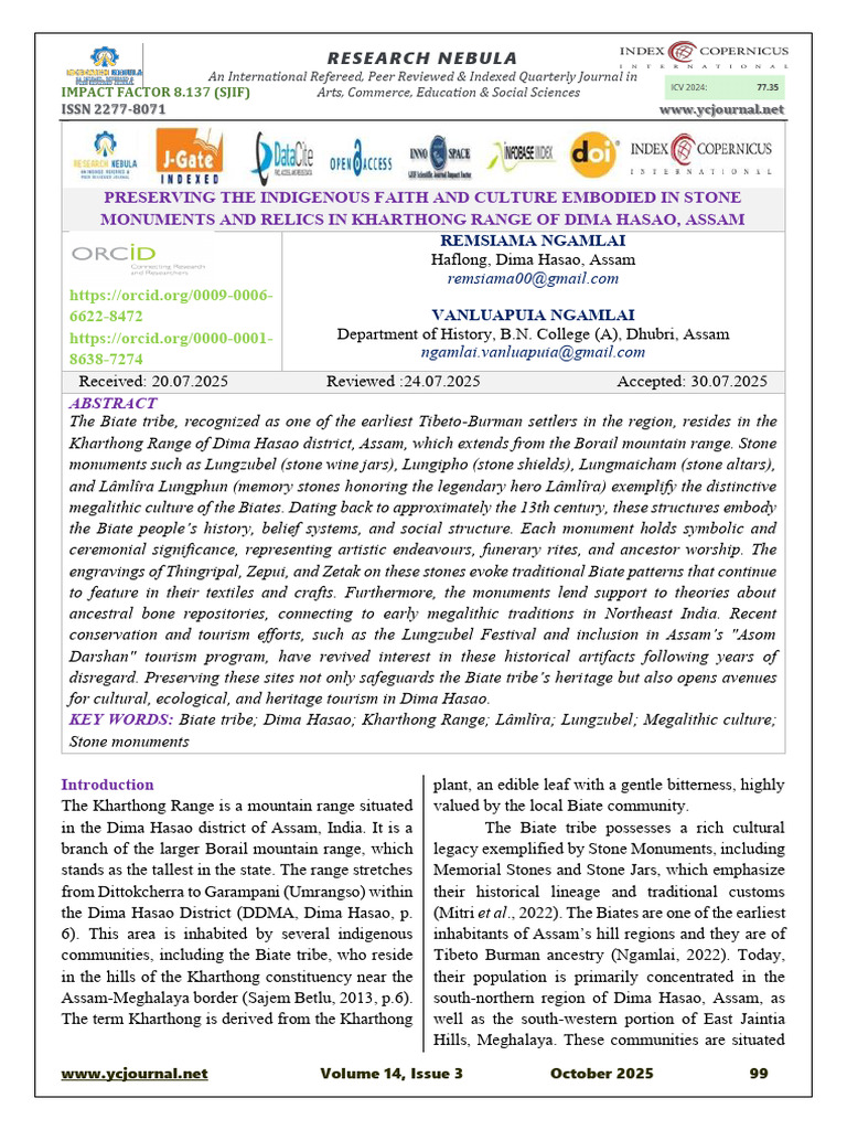Preserving Biate Culture in Assam's Monuments | PDF