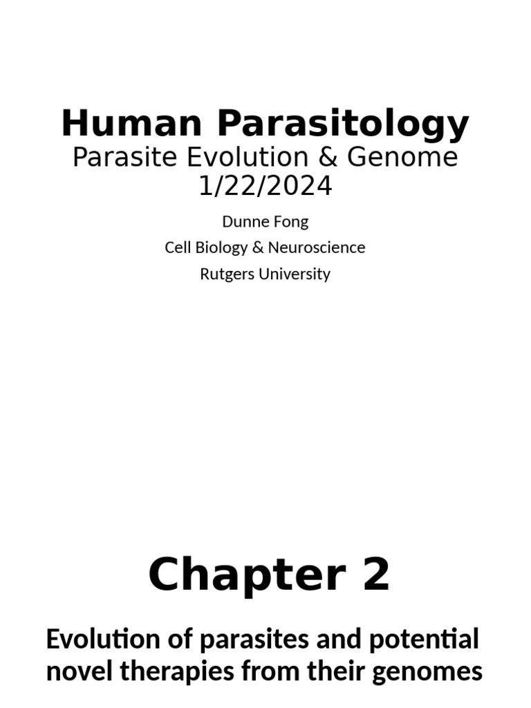 Parasite Evolution and Genomics Insights | PDF | Parasitism | Genetics