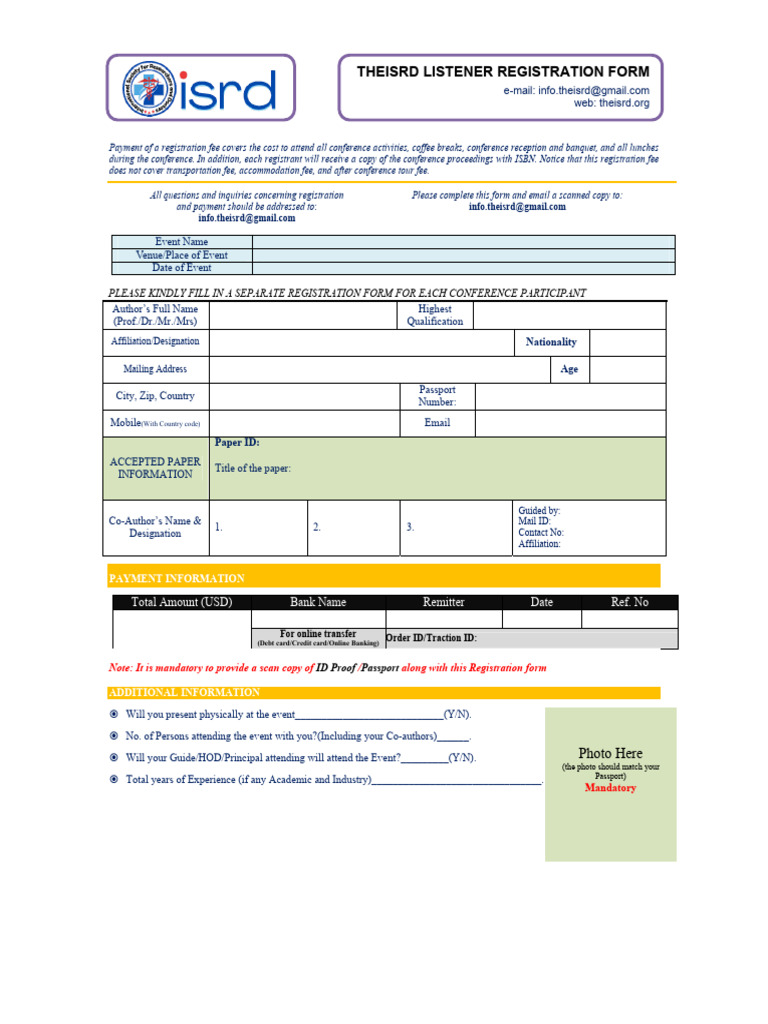 Listener Reg Form 1 | PDF | Academic Publishing | Plagiarism
