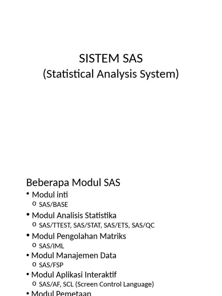 Panduan Modul dan Fitur SAS | PDF | Sas (Software) | Computer File