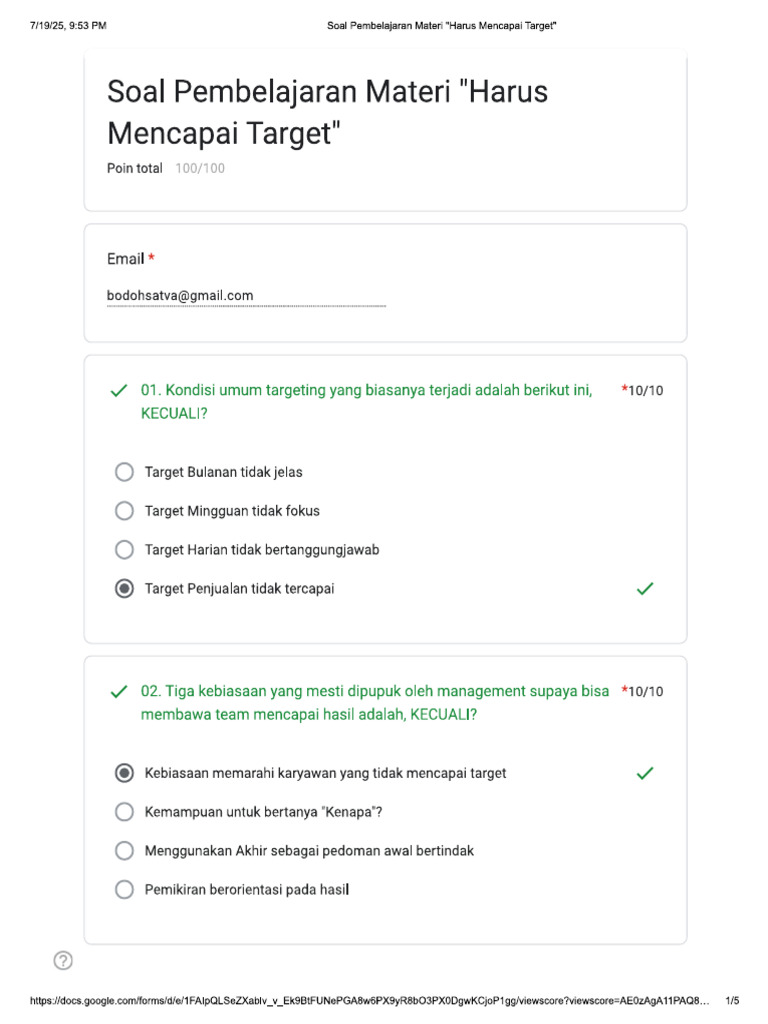 Harus Mencapai Target | PDF