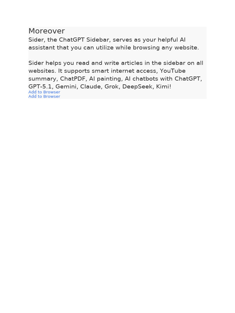 Moreover: Add To Browser Add To Browser | PDF