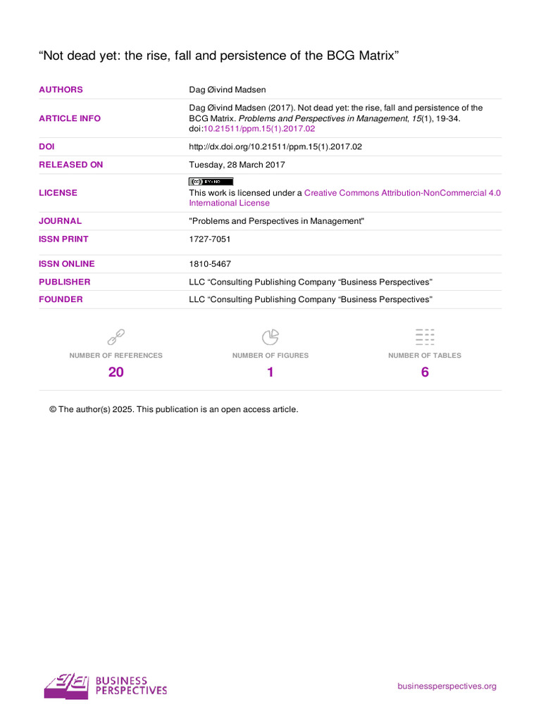 PPM 2017 01 Madsen | PDF | Matrix (Mathematics) | Business Economics