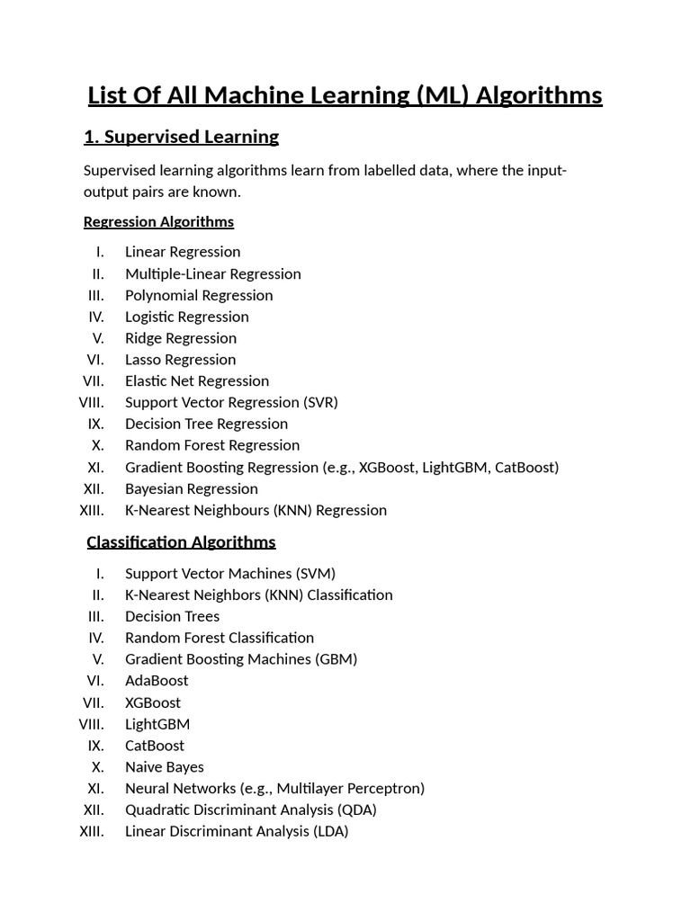 Comprehensive Guide to ML Algorithms | PDF | Machine Learning | Support ...