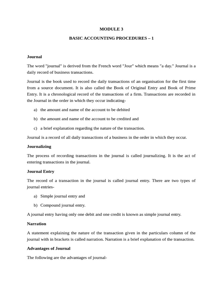 Module 3 - Financial Accounting | PDF | Debits And Credits | Accounting