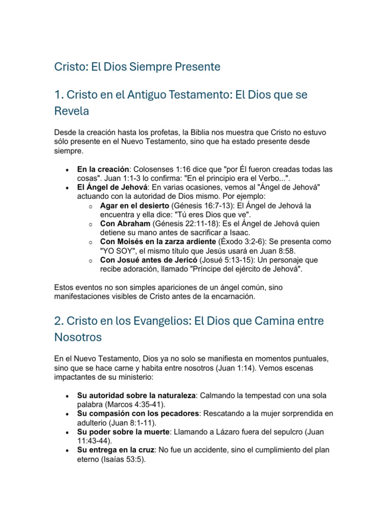 Cena Del Señor - Cristo, El Dios Siempre Presente | PDF | Cristo ...