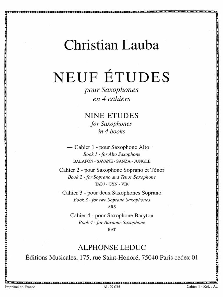 Lauba - 9 Études | PDF