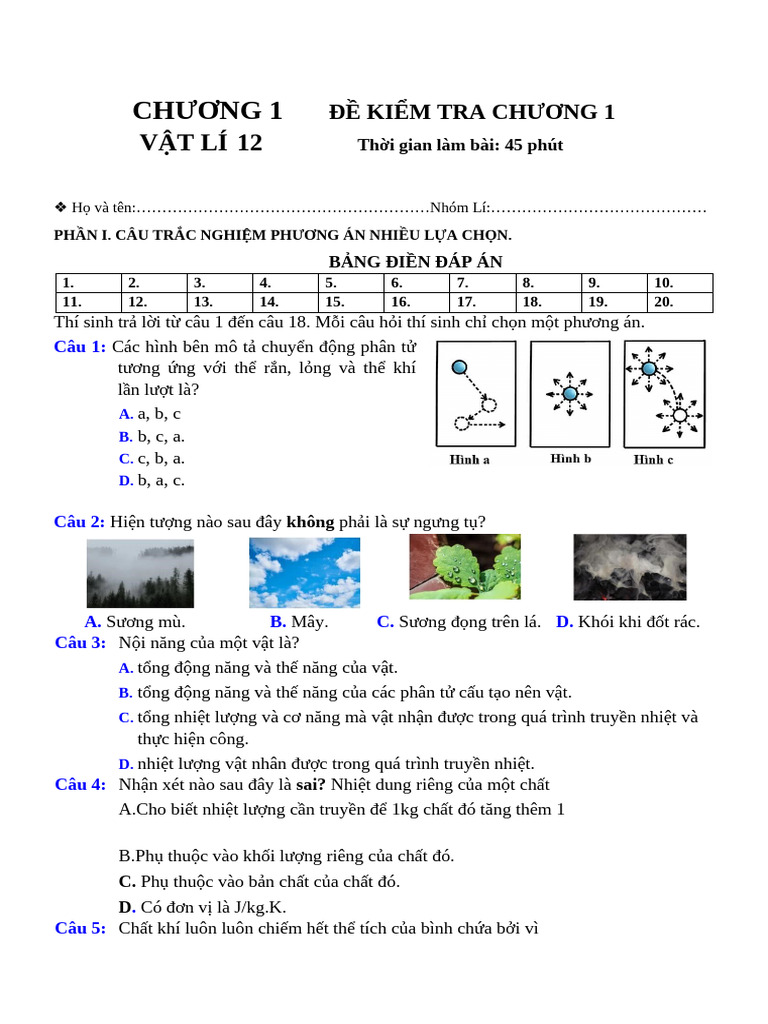 KT Chuong 1 | PDF