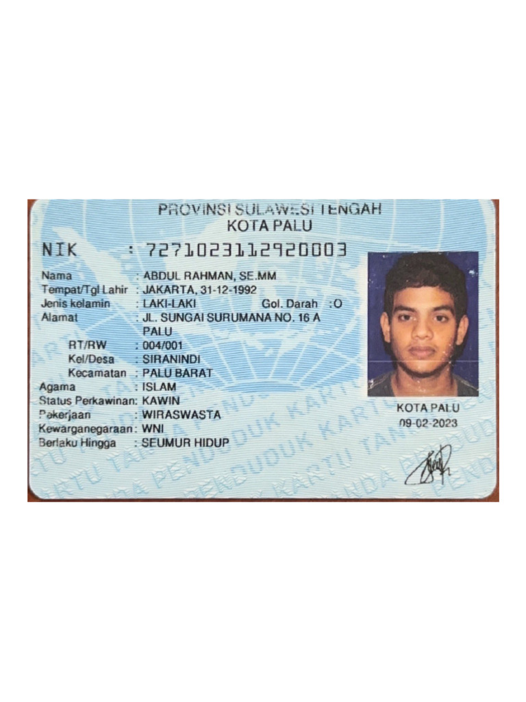 KTP Abdul RahmanSE., MM | PDF