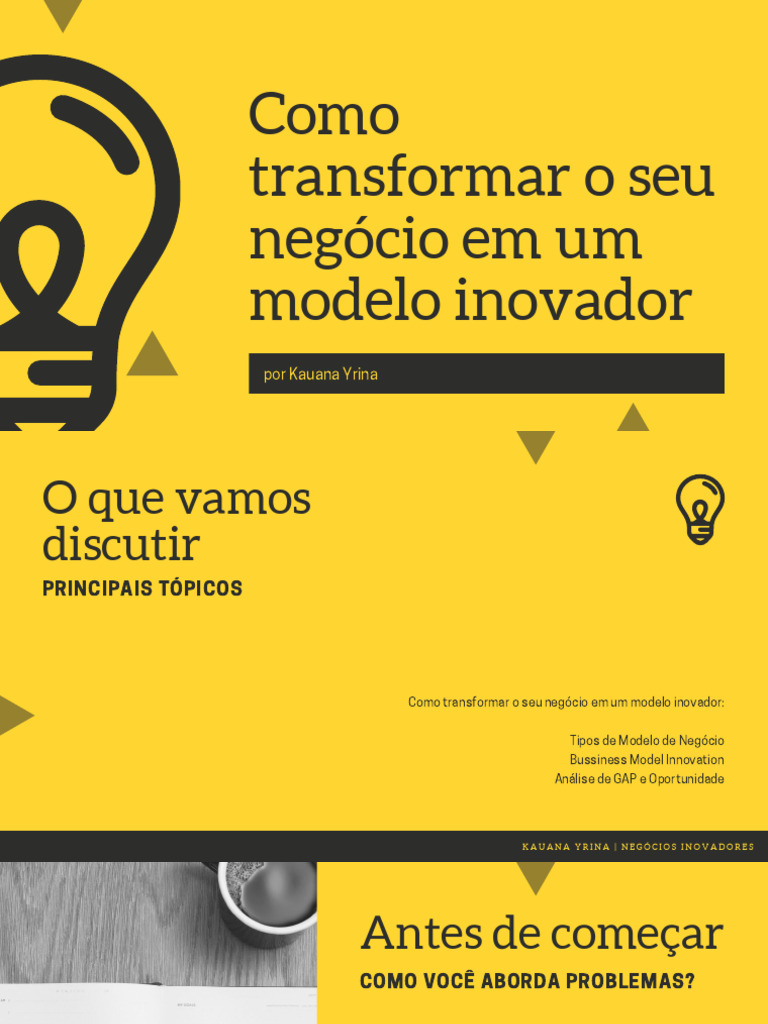 4 Como Transformar o Seu Negocio Em Um Modelo Inovador UCC | PDF ...