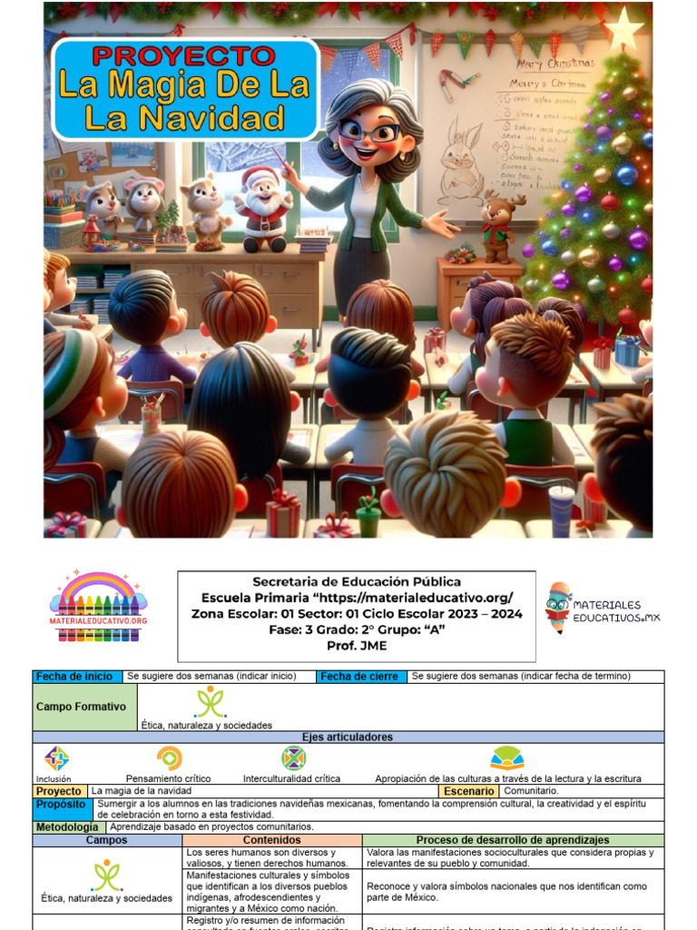 Proyecto 2 Do Grado La Magia de La Navidad | PDF | Navidad | Nochebuena