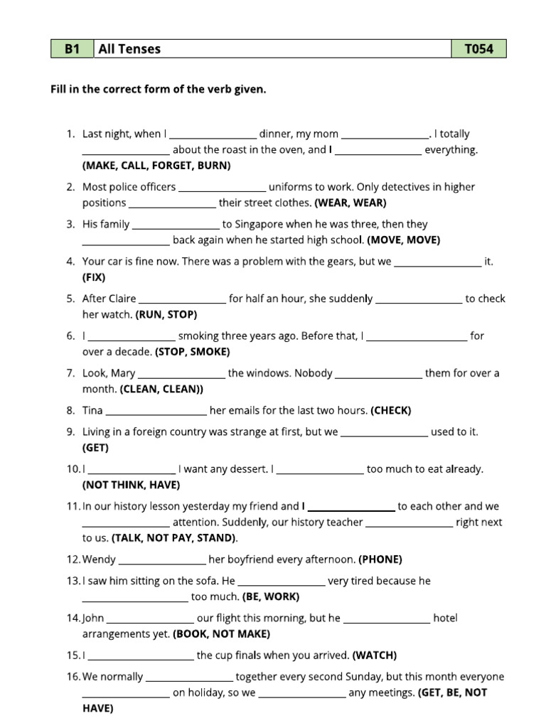 All Tenses Grammarb1 | PDF