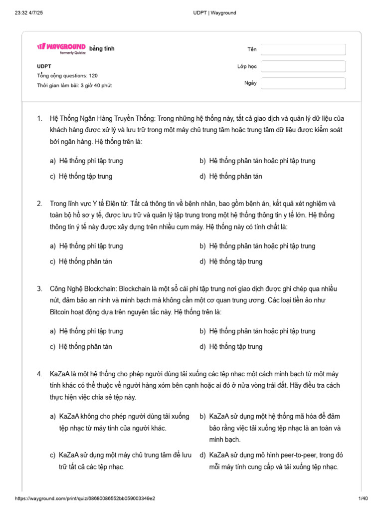 UDPT | PDF