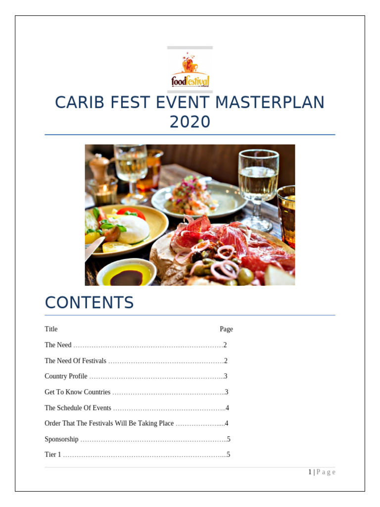 Carib Fest Event Masterplan 2020 Sba Word Processing | PDF | Caribbean