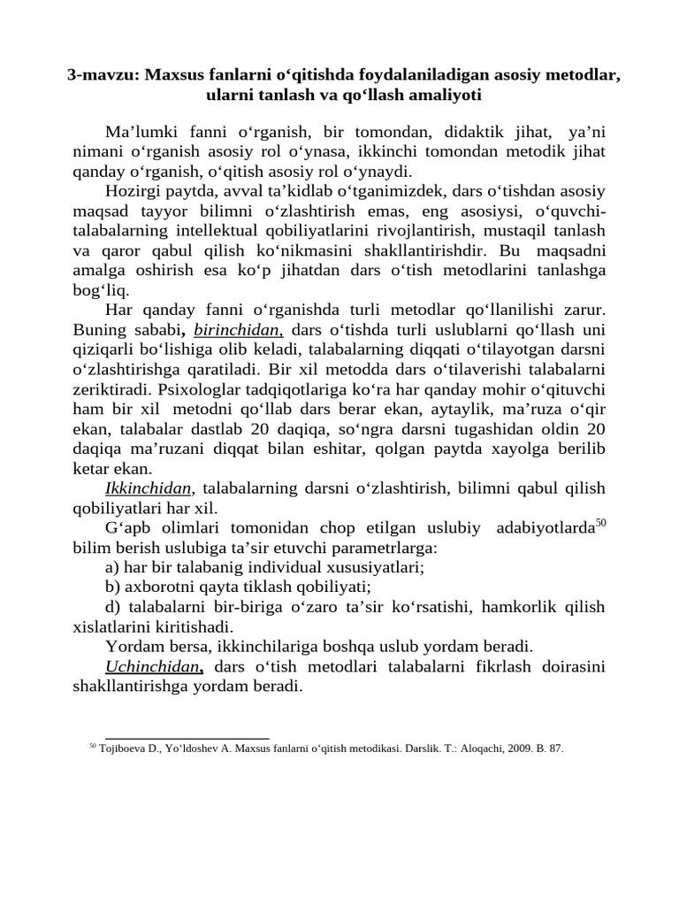 3 Mavzu | PDF