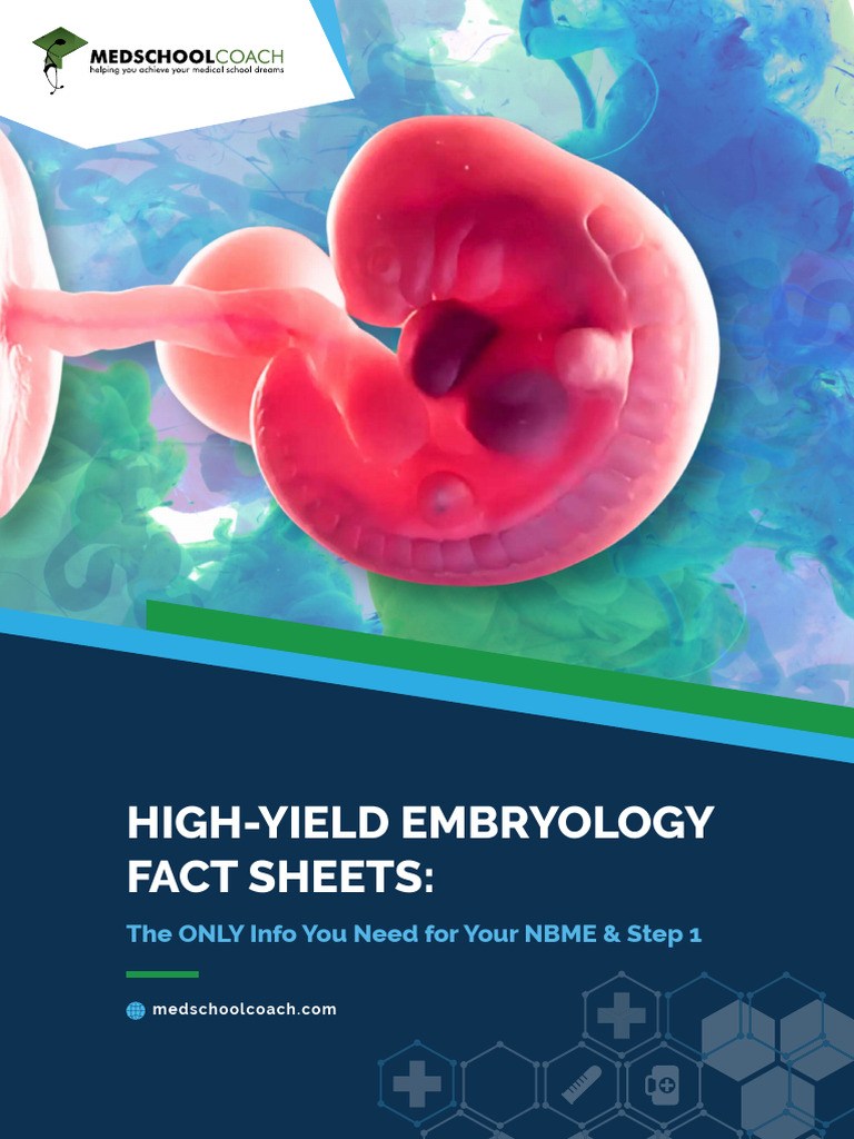 High Yield Embryology Fact Sheets MedSchoolCoach | PDF | Twin | Meiosis