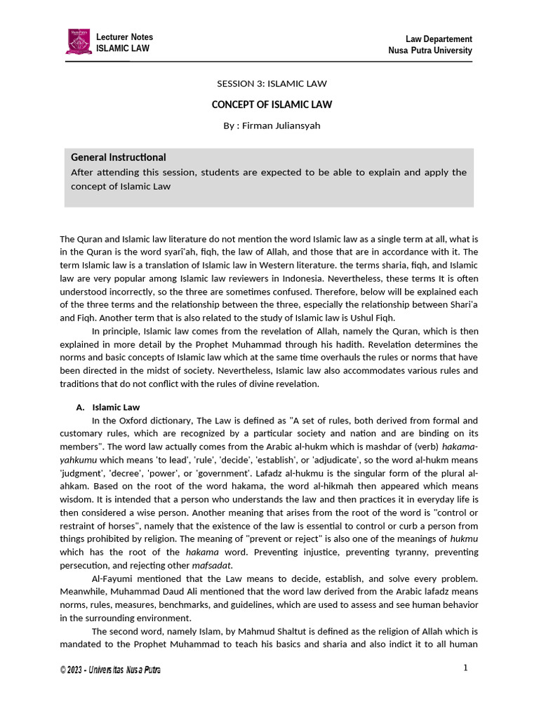 Understanding Islamic Law Concepts | PDF | Sharia | Quran