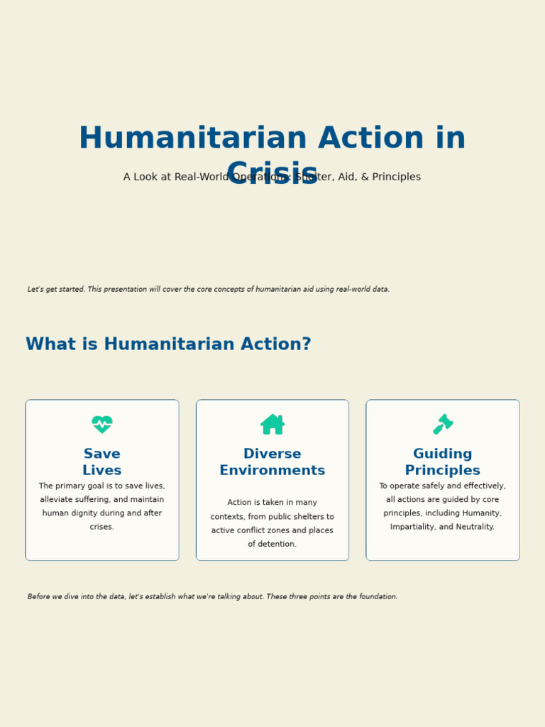 Humanitarian Action: Shelter & Aid Principles | PDF | International ...