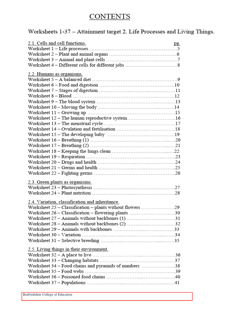 KS3 Science Revision Worksheets Guide | PDF | Breathing | Digestion