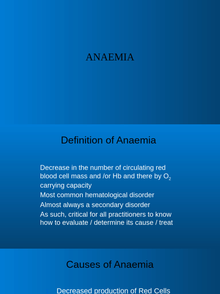 Anemia | PDF | Anemia | Medical Specialties