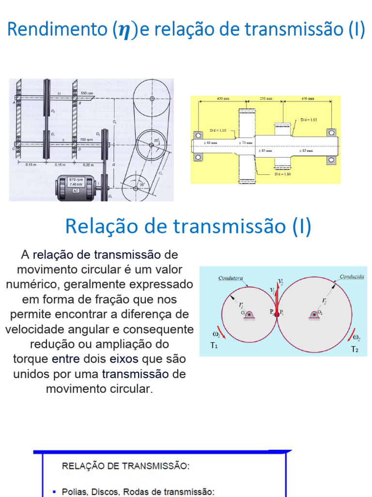 Cálculo da Relação de Transmissão Circular | PDF