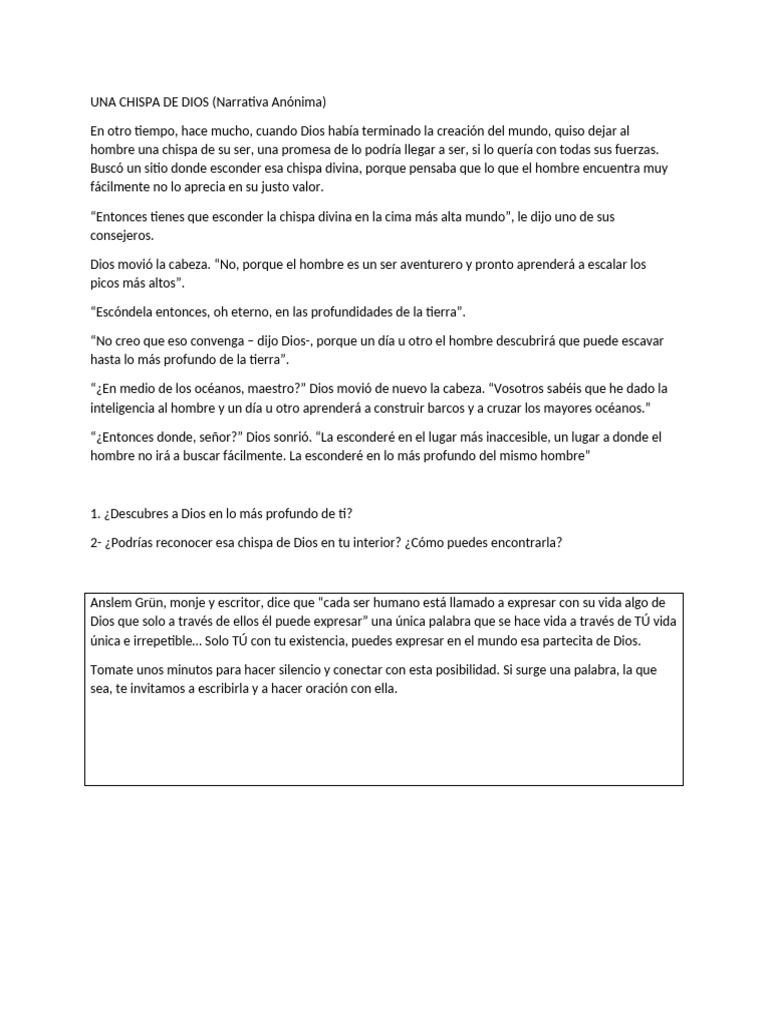 La Chispa Divina En Tu Interior Pdf