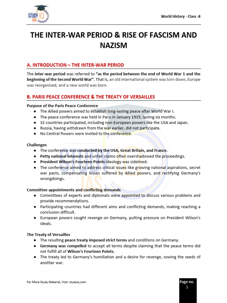 Class 8 World History English Copy 1691575307 | PDF | Fascism | Benito ...