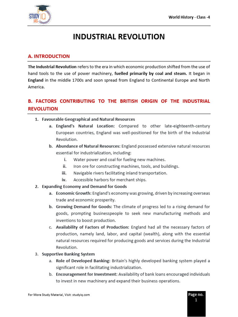 Class 4 World History English 1690959777 | PDF | Industrial Revolution ...