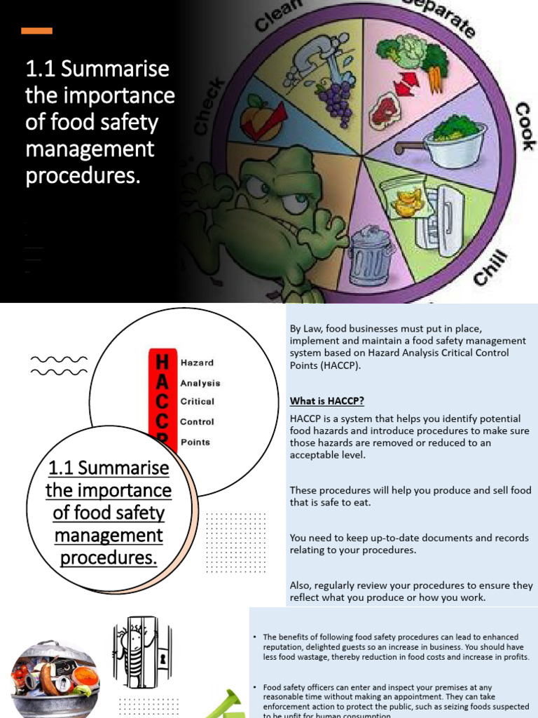 Importance of Food Safety Procedures | PDF | Food Safety | Hygiene