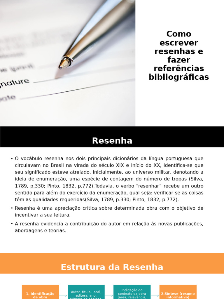 Como Escrever Resenhas e Referências | PDF | Bibliografia | Livros