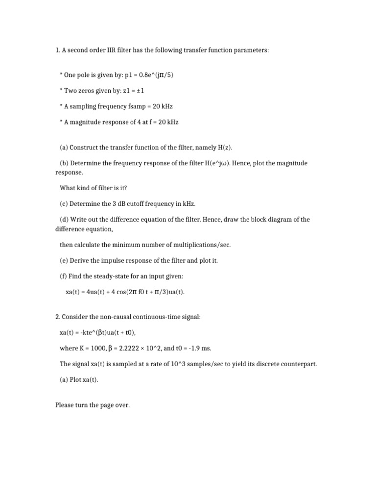 Filter Assignment | PDF
