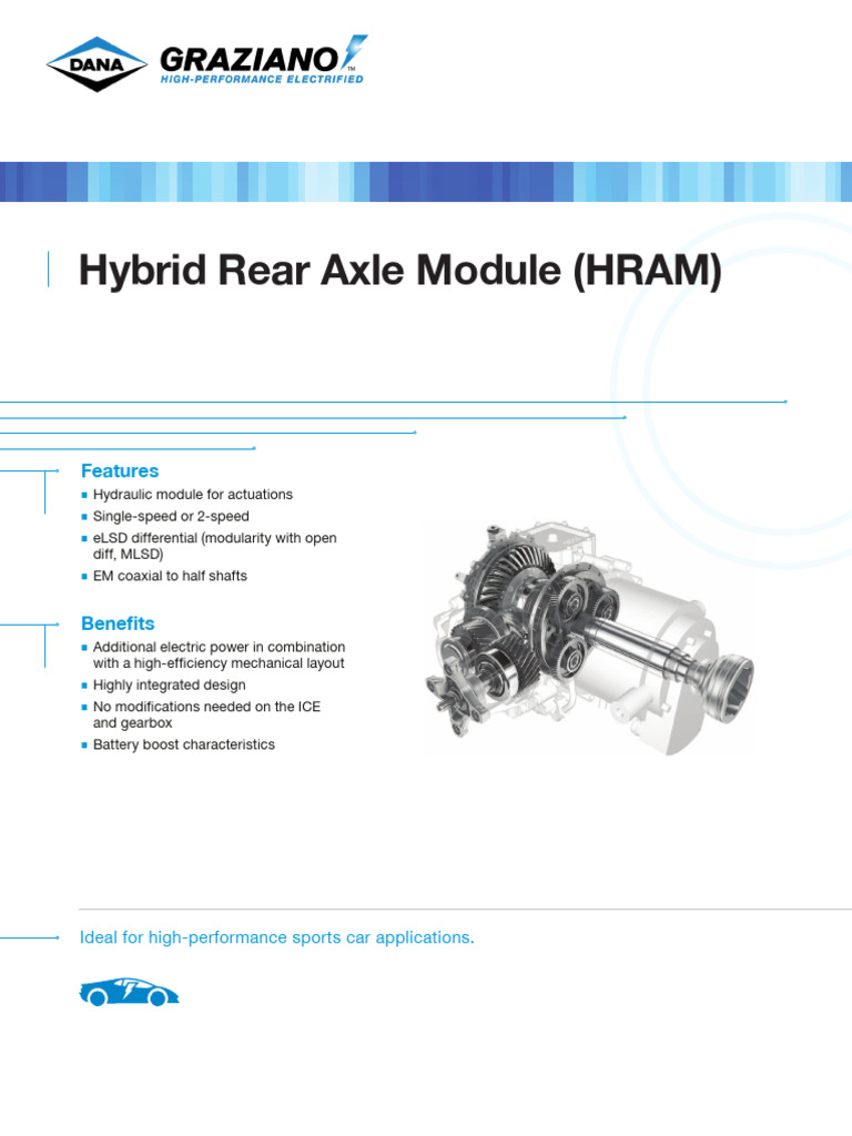 High-Performance Hybrid Rear Axle Module | PDF | Hybrid Vehicle | Four ...