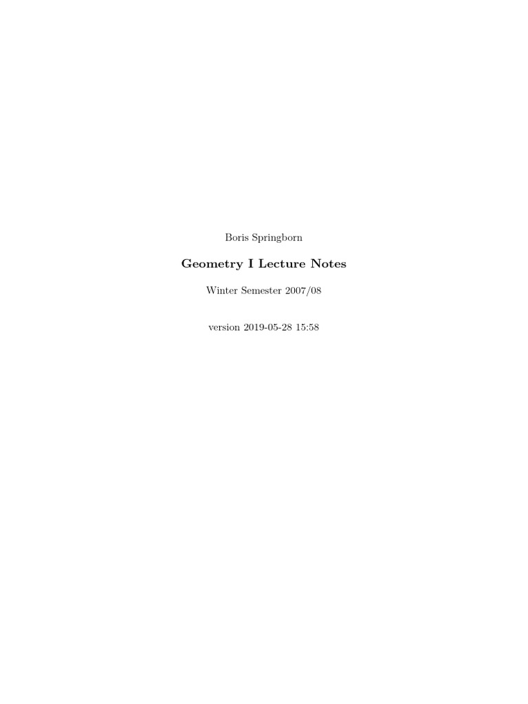 Geometry1 ws07 | PDF | Axiom | Geometry