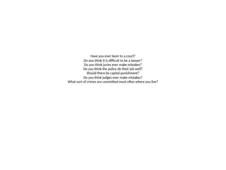 Crime Questions Speaking | PDF