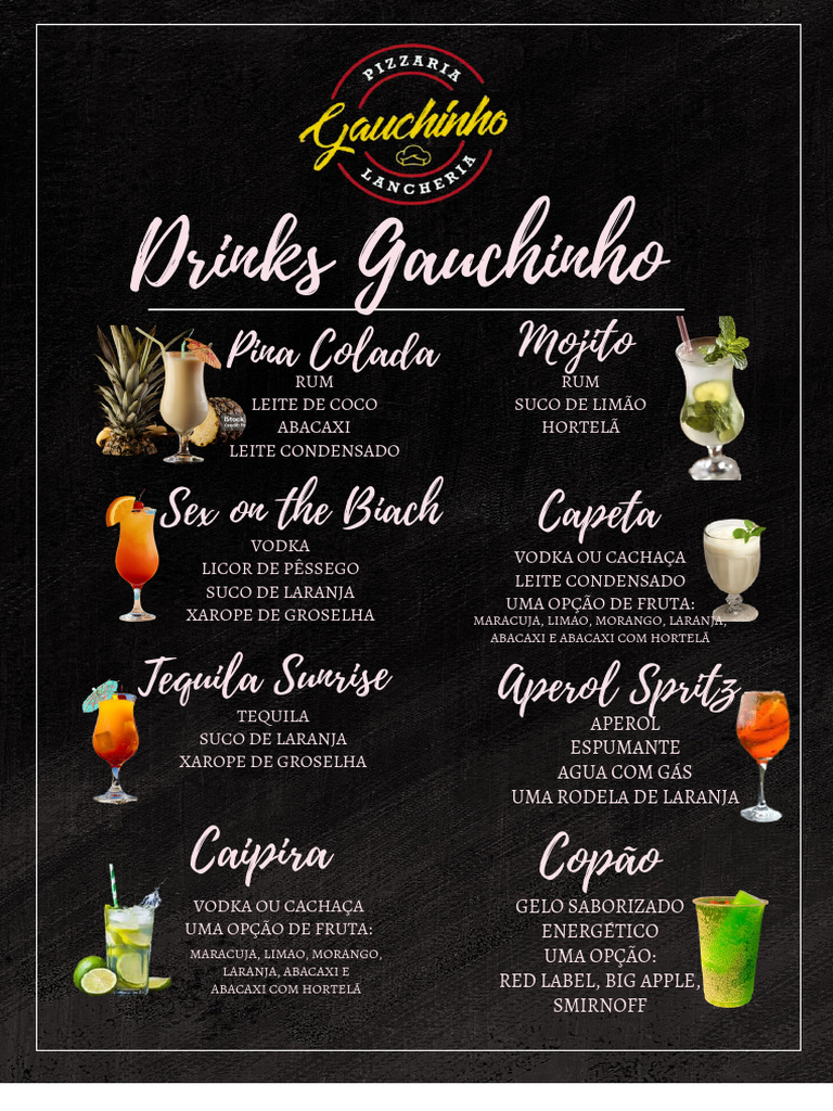 Black Modern Bar Menu (1) | PDF