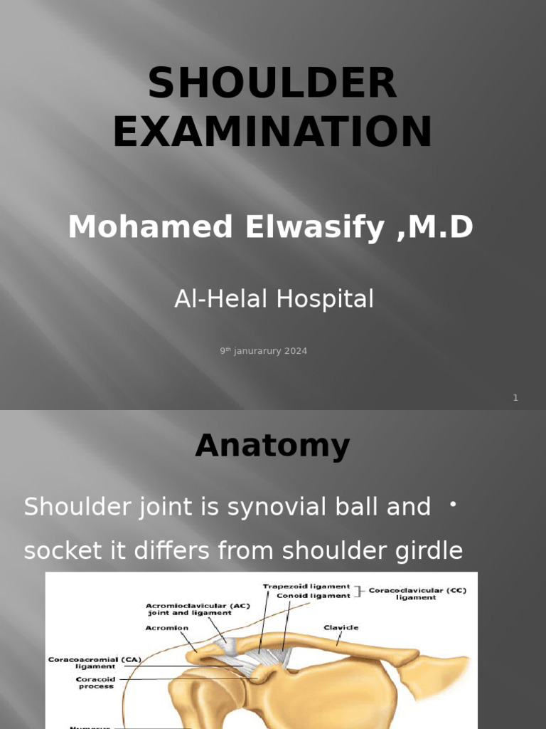 Comprehensive Shoulder Examination Guide | PDF | Shoulder ...
