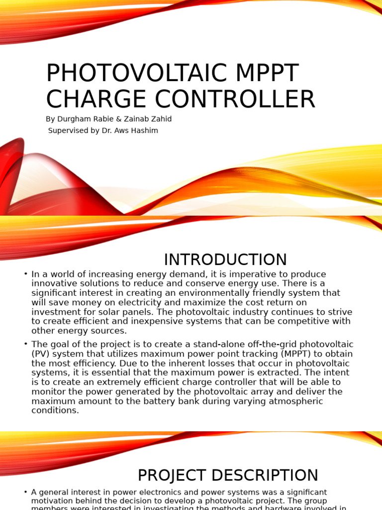 Photovoltaic MPPT Charge Controller | PDF | Photovoltaics | Analog To ...