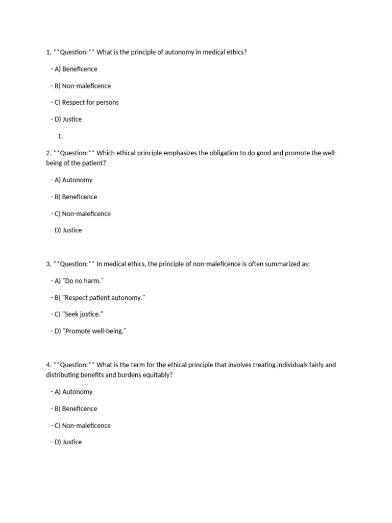Question of Ep 100 | PDF | Bioethics | Autonomy
